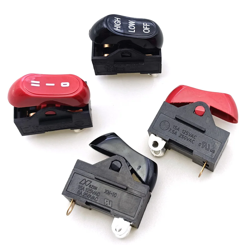 전기 헤어 드라이어 버튼 스위치 커넥터 온오프 10A 250V AC/15A 125V AC 로커 스위치 3단계 토글 타입 ARG-1215용