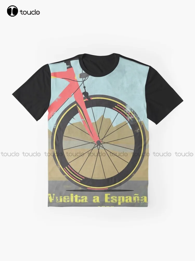 Vuelta A España Bike Graphic Bikes, Cycle, Cycling, Bicycle T-Shirt Digital Printing Tee Shirts Streetwear Xxs-5Xl New Popular