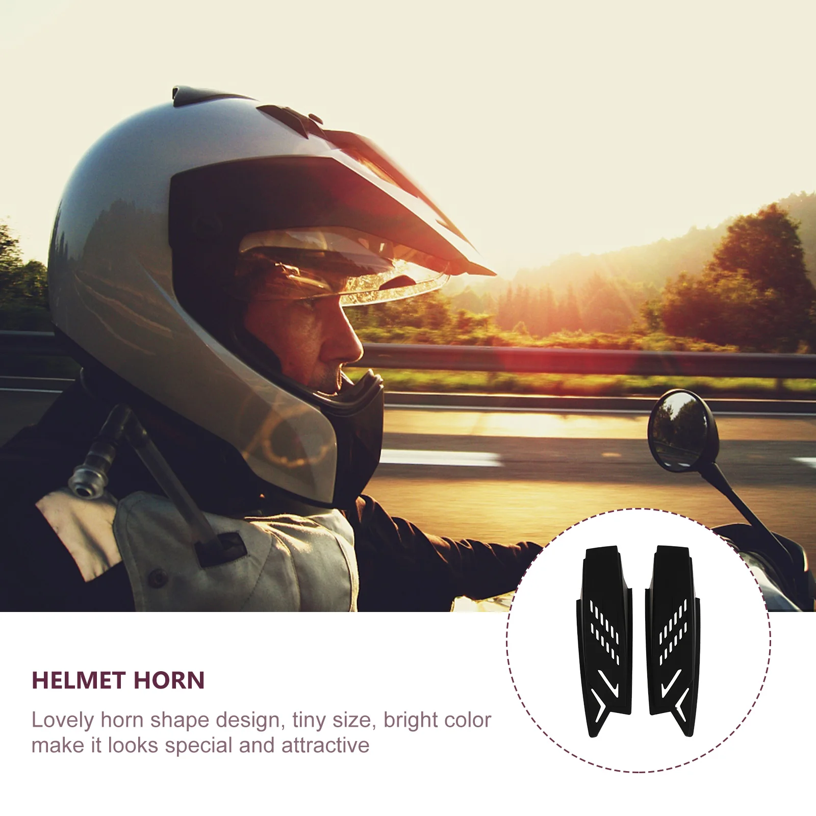 

2pcs Plastic Horns Motorbike Accessories Stylish Horn Decoration Ornaments For Cycling Electric Car Helmets Unique