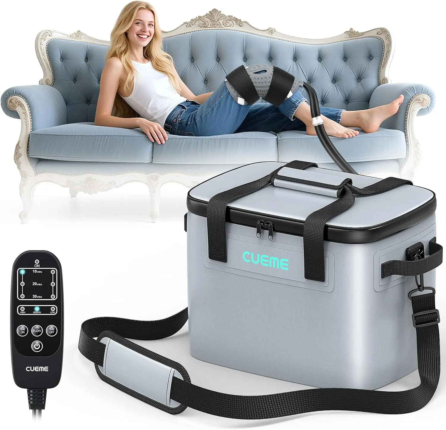 

Программируемый аппарат для холодовой терапии коленей, плеч и тазобедренных суставов с таймером и компрессионной подушкой