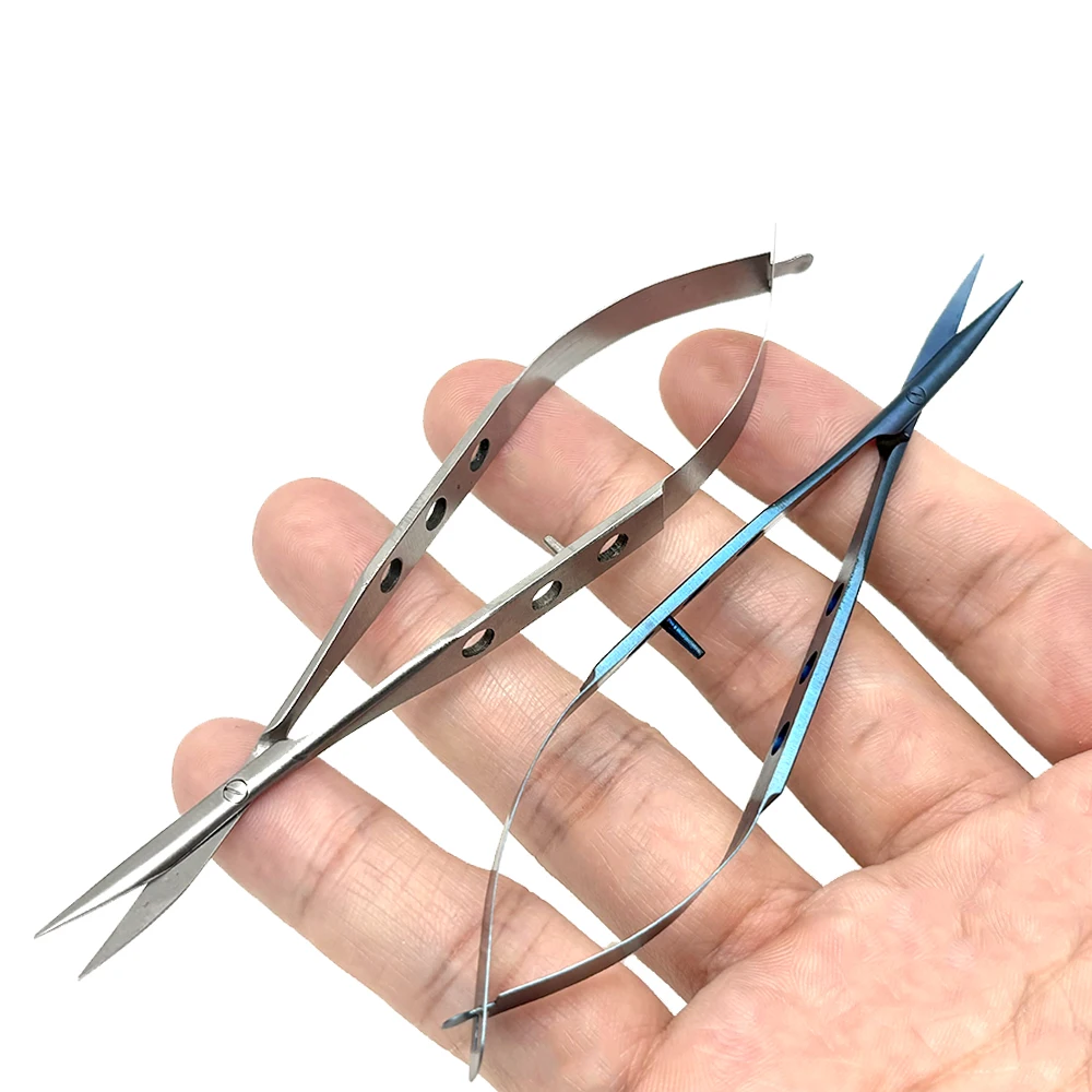 

Коньюнктивиальные ножницы с тупой изогнутой головкой, микроножницы для глаз, офтальмологические хирургические стоматологические инструменты