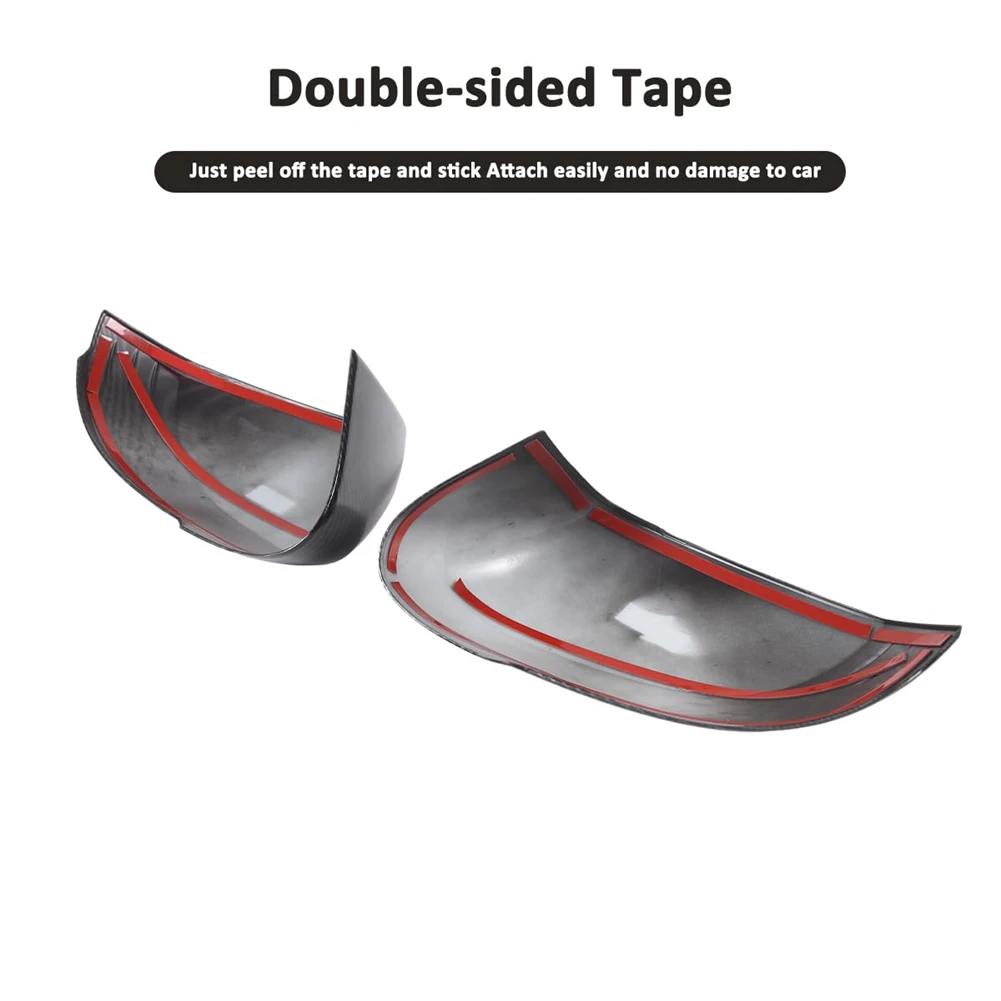 غطاء مرآة الرؤية الخلفية للسيارة الخارجية ، ملصق زخرفي ، قطع غيار ، ABS Carbon ، BMW X1 U11