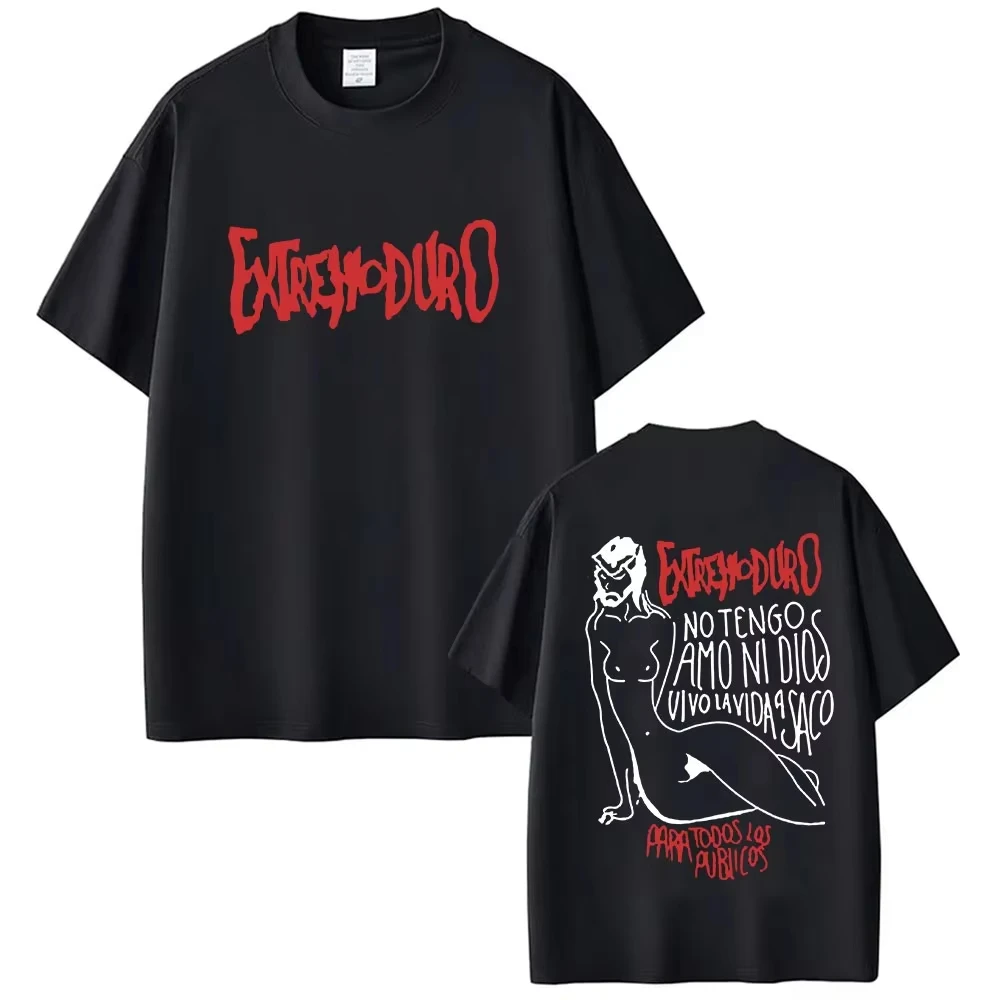 2026 Unisex High Quality Cotton Y2K Hip Hop Punk Short Sleeve T-Shirt, Men's Tour Merch Tee for Rock Band Extremoduro T-shirt