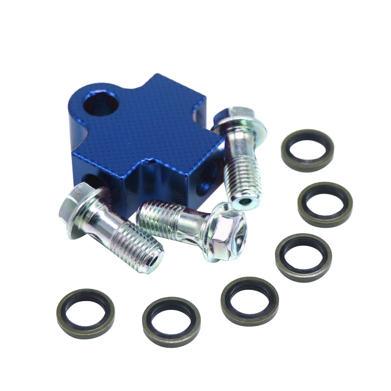 ZSDTRP Motorcycle ATV Brake System 3-Way Adapter Hydraulic Brake Pipe Tee Connector Kit - view 6