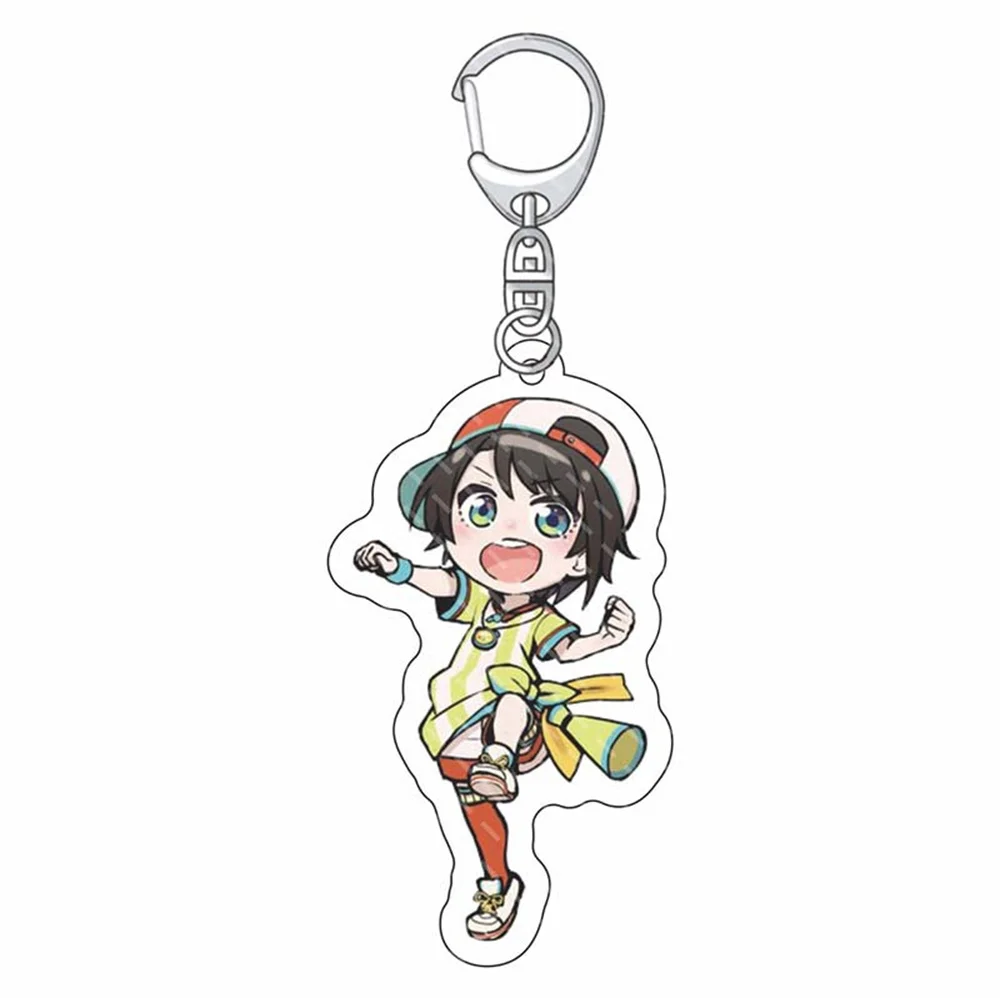 Cute Anime Hololive Vtuber Keychain Cartoon Figures Pendant Key Chain Ring Ornament Bag Charm Women Men Gift Jewelry Accessories