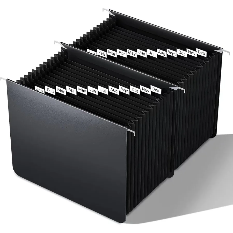 Plastic Uitbreidende Hangende Bestandsmappen Letter Size26 Expble Potten Gekleurde Alfabetische AZ Tabs Innovatieve Accordeon Hangende Vouw