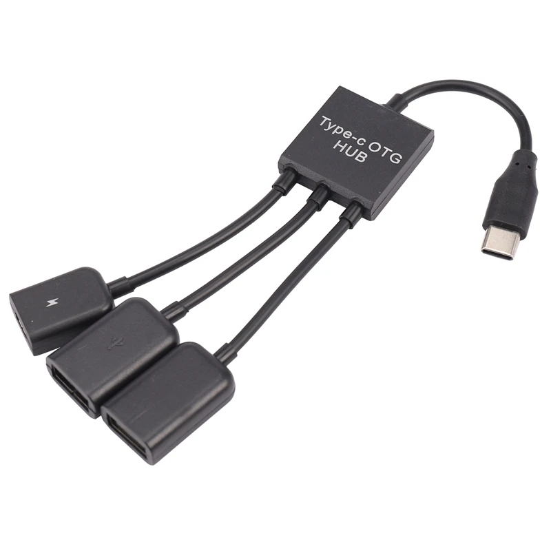 

USB 3.1 типа C «папа» на 2 двойных USB A 2.0 «мама» + Micro-USB «мама» 3 в 1 OTG-концентратор