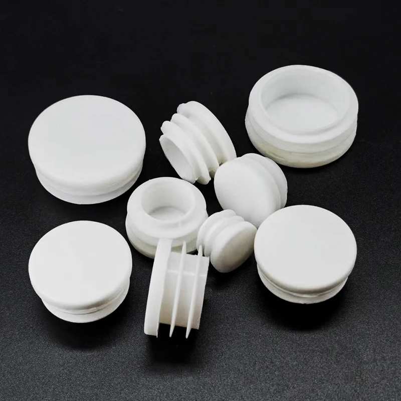 4/8/10/16pcs PP Plastic White Round Pipe Plug Chair Non-Slip Foot Pads Sealing Cover 16mm 19mm 22mm 25mm 38mm 50mm