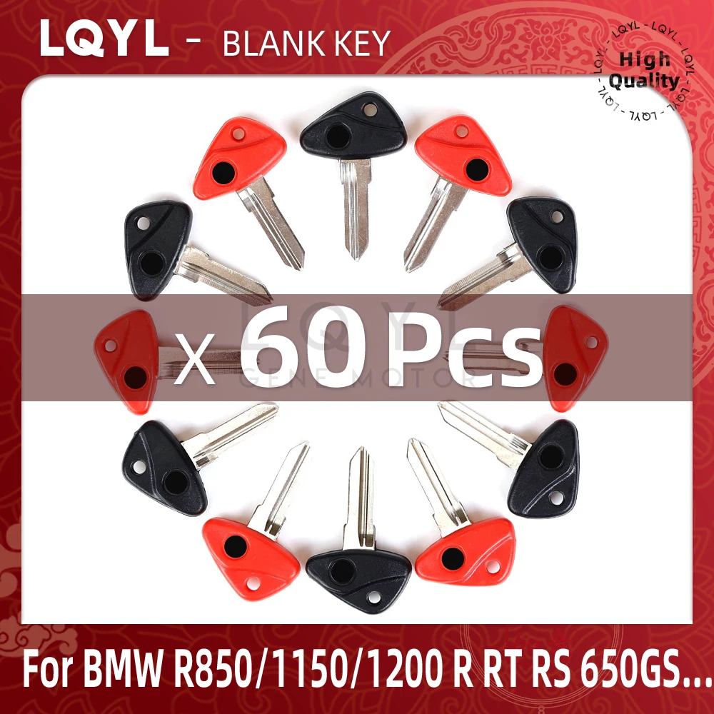 

60Pcs New Blank Key Motorcycle Replace Uncut Keys For BMW R850R K1200LT R1100RT R1100GS R1150RT 650GS 650CS 1150GS K1200GT Etc