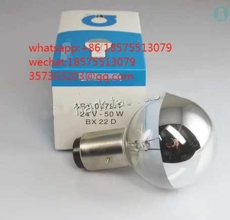 For 2pcs,24V 50W BX22D lamp,for Hanaulux Surgical Lights H016678 24V50W Half Clear Silver bulb