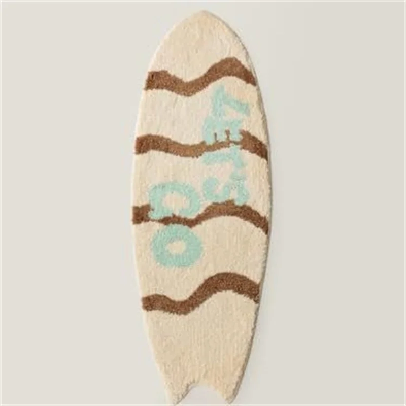 Tufted Surfboard Rug Carpet for Bedroom Living Room Non Slip Flocking Floor Mat Thicken Foot Pad Bedside Area Rug Home Decor