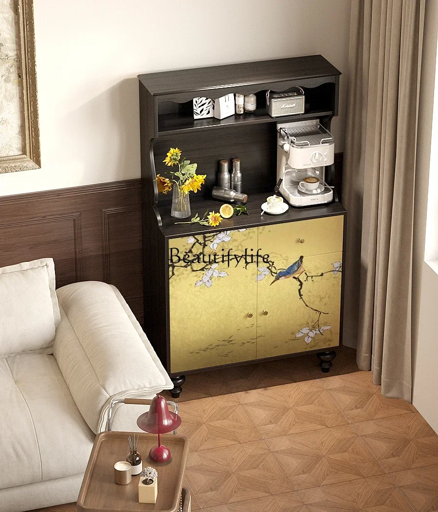 

ld 30French Chinese style dining side cabinet storage sofa side coffee cabinet