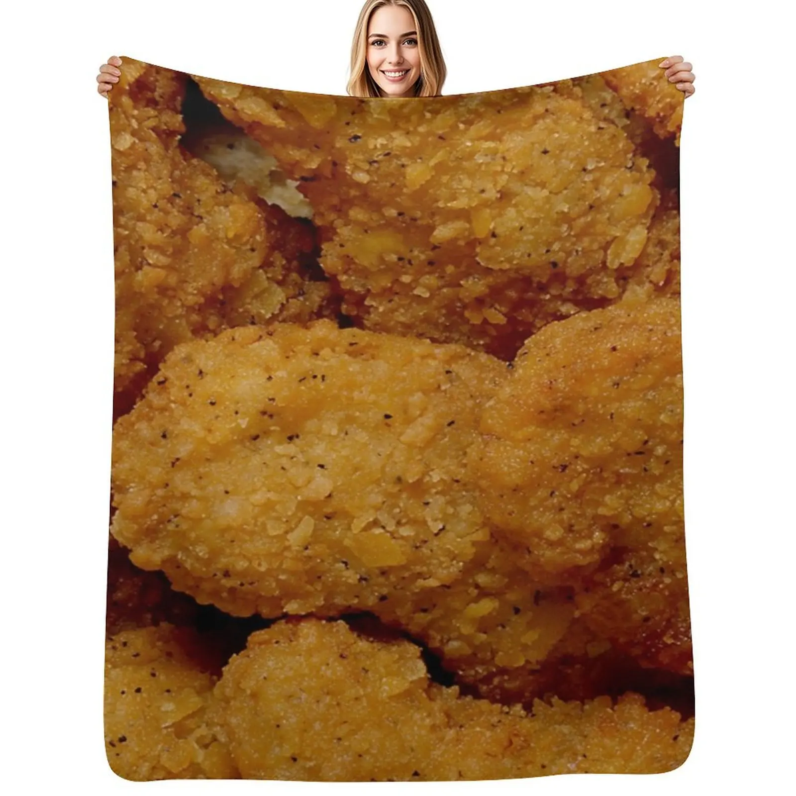 

CHICKEN NUGGETS Throw Blanket Warm Throw Blanket Gift for Anniversary