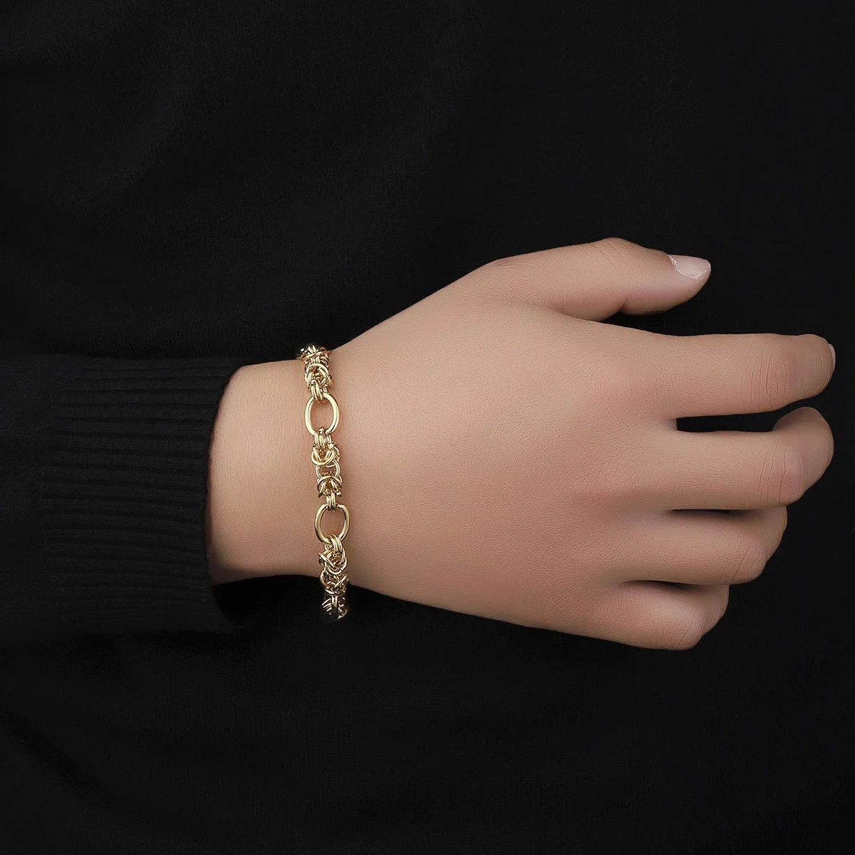 Gold Plated Chain Bracelets for Women, Chic Cool Bangles,  Punk Gothic Charm Bracelet, Stylish Jewelry