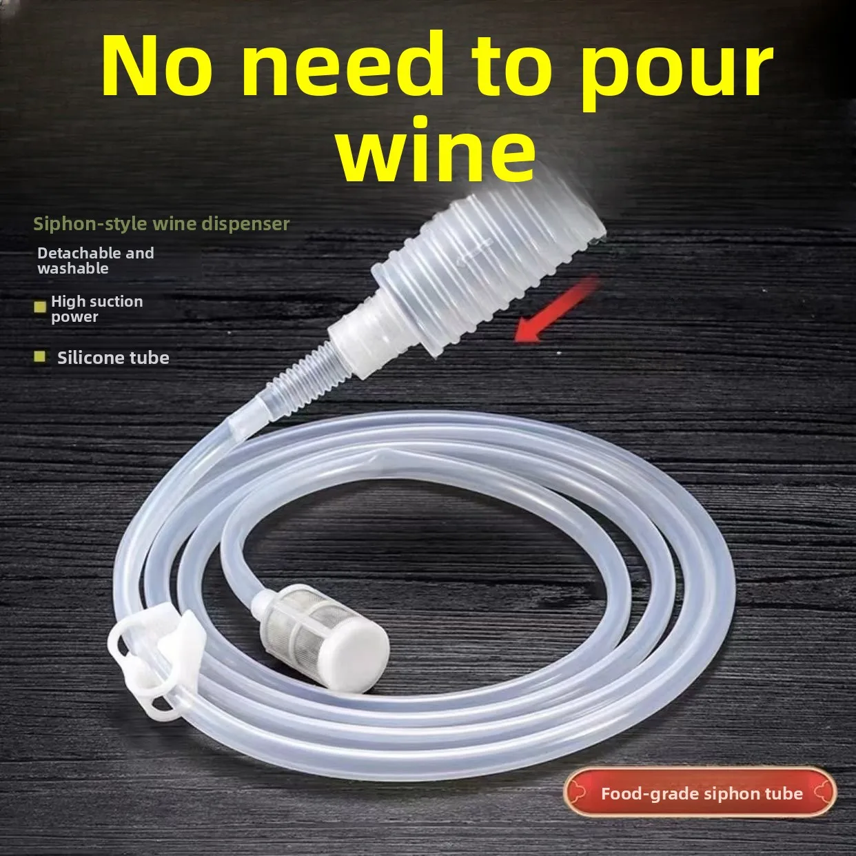 

Premium Silicone Wine Pourer Automatic Siphon Beer Tap Tool for Whiskey And Wine Efficient Pouring Bar Essential