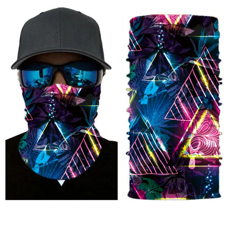 New Future Geometry Design Versatile Seamless Bandana Sports Mask Cycling Headband Face Shield Neck Scarf Ciclismo Balaclava