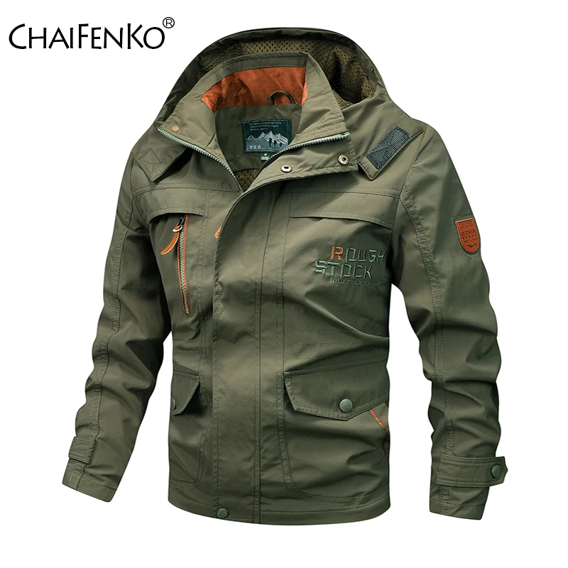 

Свободная универсальная мужская куртка на открытом воздухе, новая модная однотонная съемная шапка, топы, осень-зима, повседневное удобное пальто с несколькими карманами