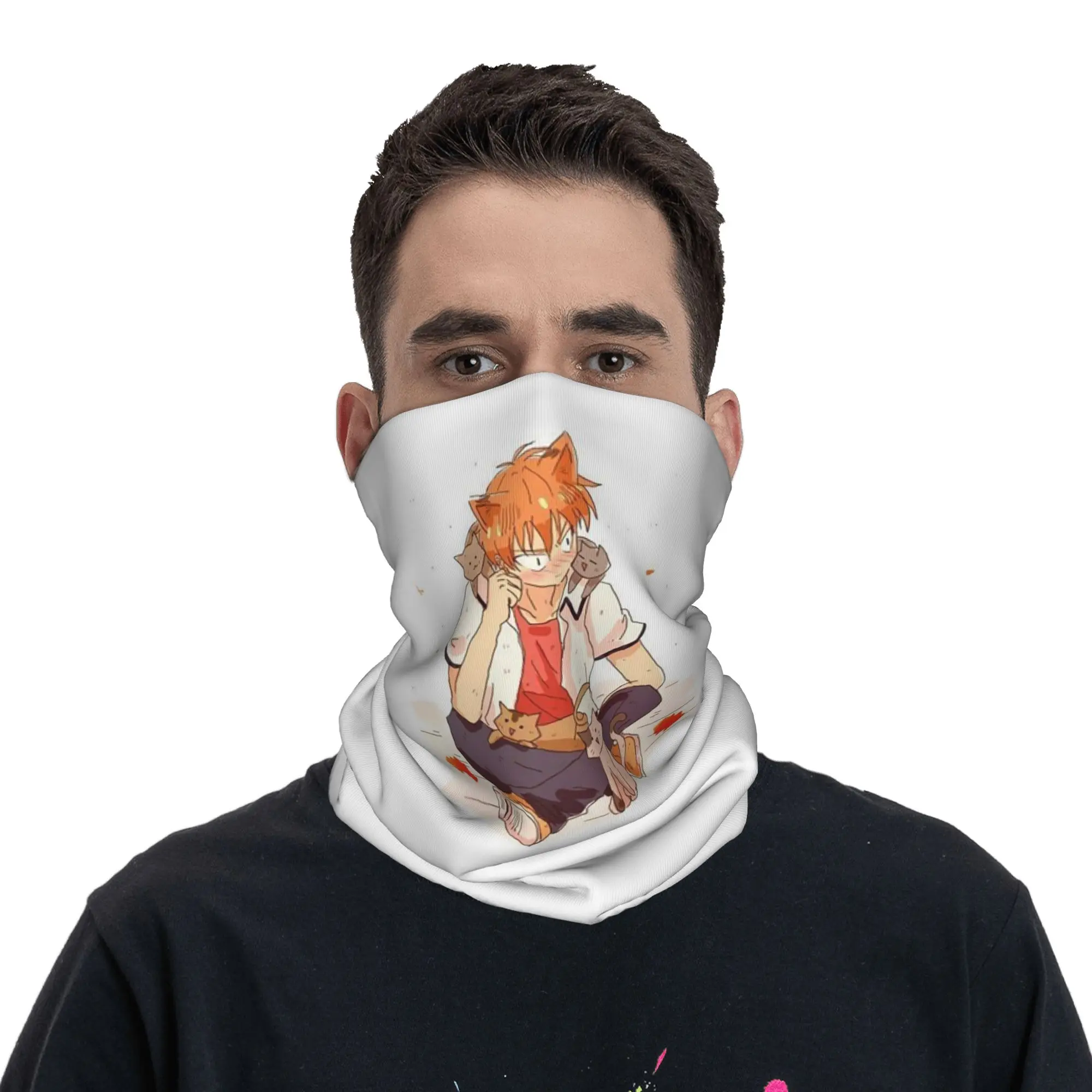 Fruits Basket Anime Bandana Neck Cover Printed Wrap Scarf Multifunction Headband Cycling For Men Women Adult Washable