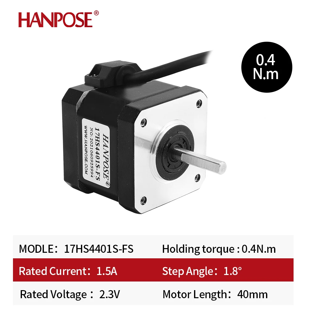 Nema17 Stepper Motor Waterproof motor captive 42 motor 1.5A 40N.CM 17HS4401S-FS for CNC worm wheel edging machine