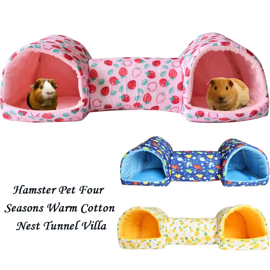 الهامستر القوارض مخبأ لعبة جربيل السرير مخبأ الحيوانات الأليفة نفق كهف ل Ferrets الهامستر خنازير غينيا النوم مخبأ أنبوب F5K3 #1
