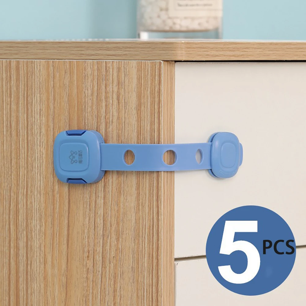 

5 шт. замки с защитой от детей, прозрачные длинные, без остатков, прочные для ящиков, шкафа, холодильника