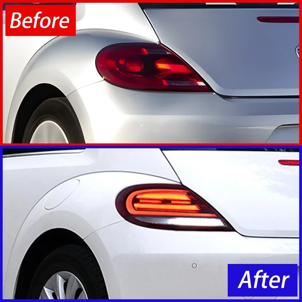 Auto-Rücklichter-Baugruppe für VW Beetle 2013–2021, Auto-LED-Rückleuchten, Upgrade, hohe Konfiguration, Plug-and-Play-Zubehör