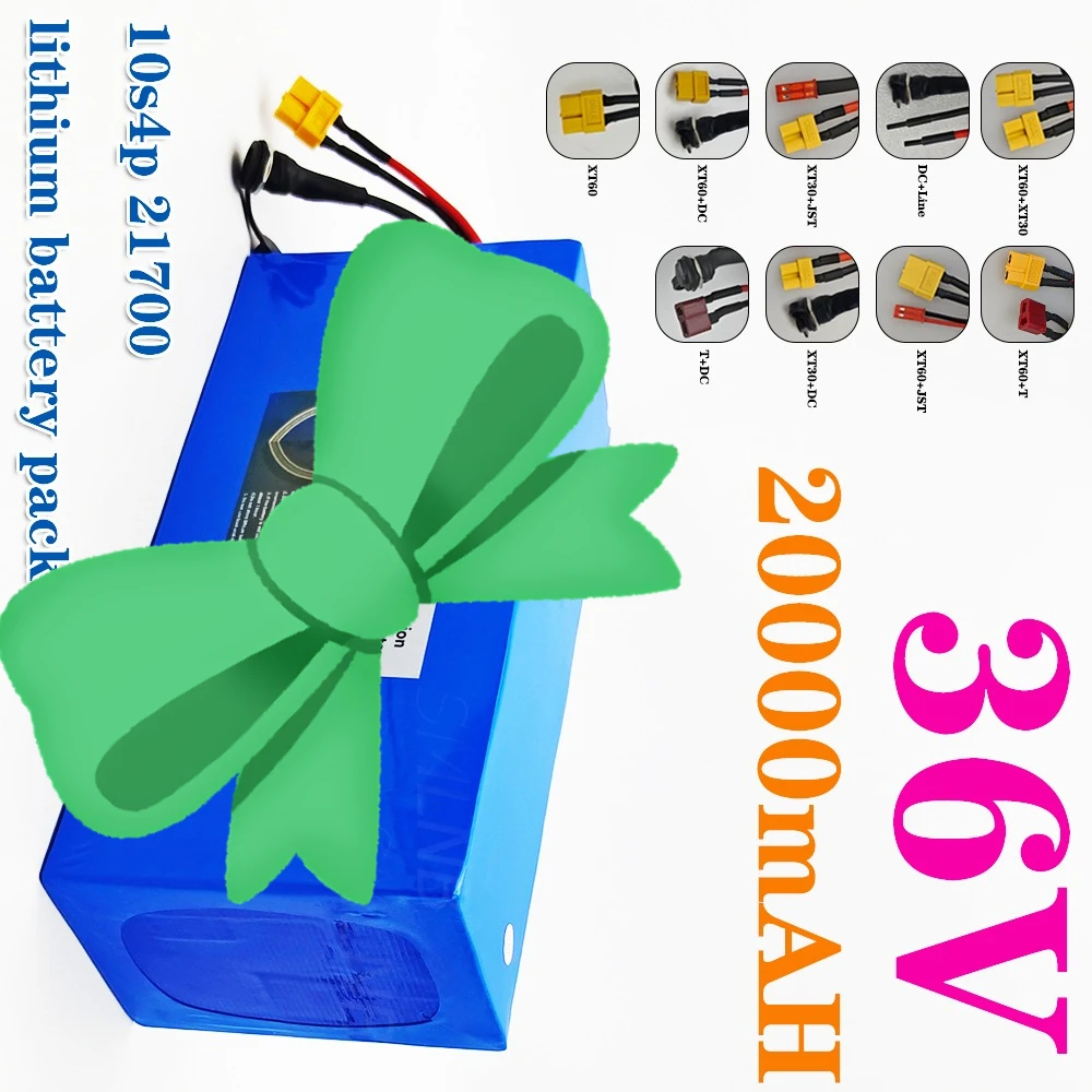 

21700 10S4P lithium battery pack, New 36V 20Ah 1000W high-power built-in BMS,various energy storage backup