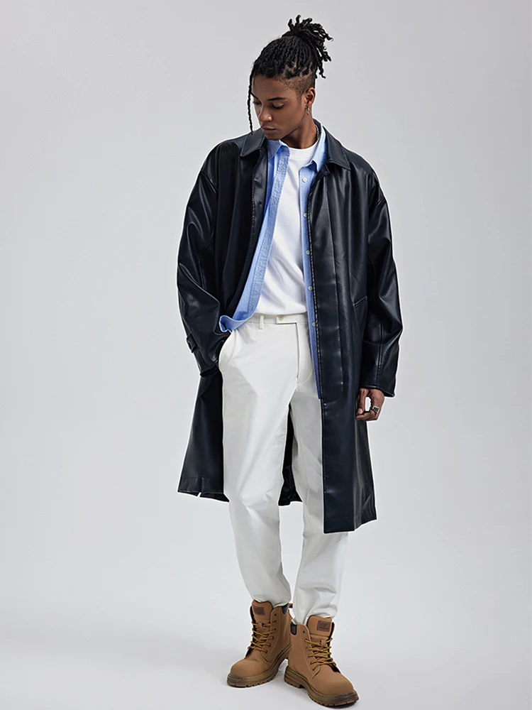 

Кожаная куртка Notting Hill средней длины для мужчин, весна-осень-зима, новая модель, верхняя одежда для пар, молодежная мода