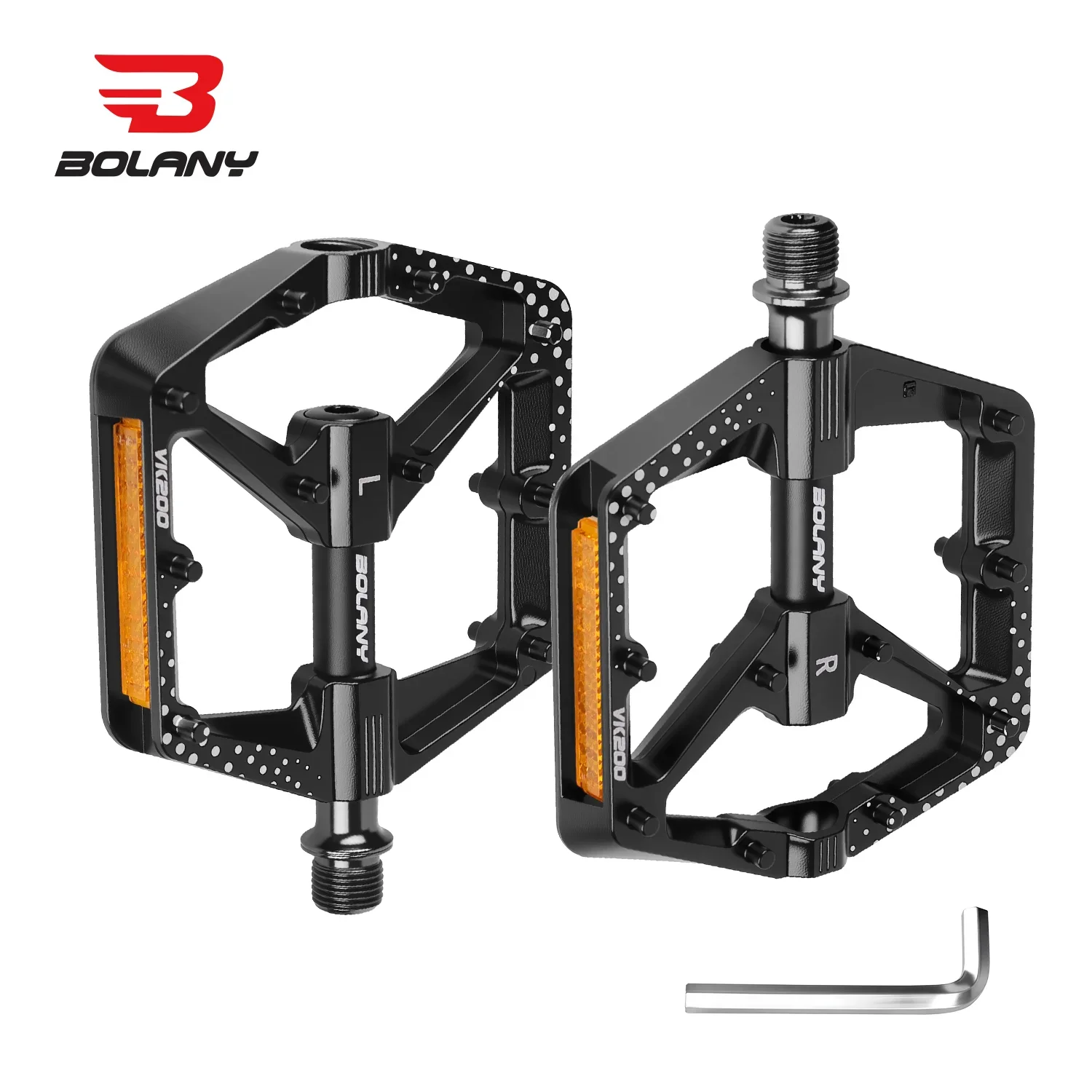 

Педали MTB BOLANY VK200, ось 9/16 дюйма, алюминиевый корпус, герметичные подшипники, 104x104 мм, для горного/дорожного/складного/E-велосипеда
