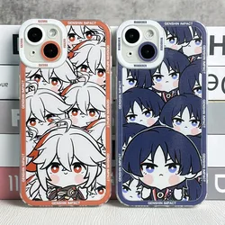 Genshin Impact Phone Case For Samsung Galaxy S10 S20 S21 S22 S23 S24 FE Plus Ultra Note 20 Clear Soft TPU Cover