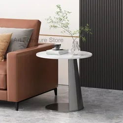 Round Entrance Slate Tea Table Center Modern New Living Room Small Cabinet Japanese Nordic Bedside Mesa Noche Furniture Center