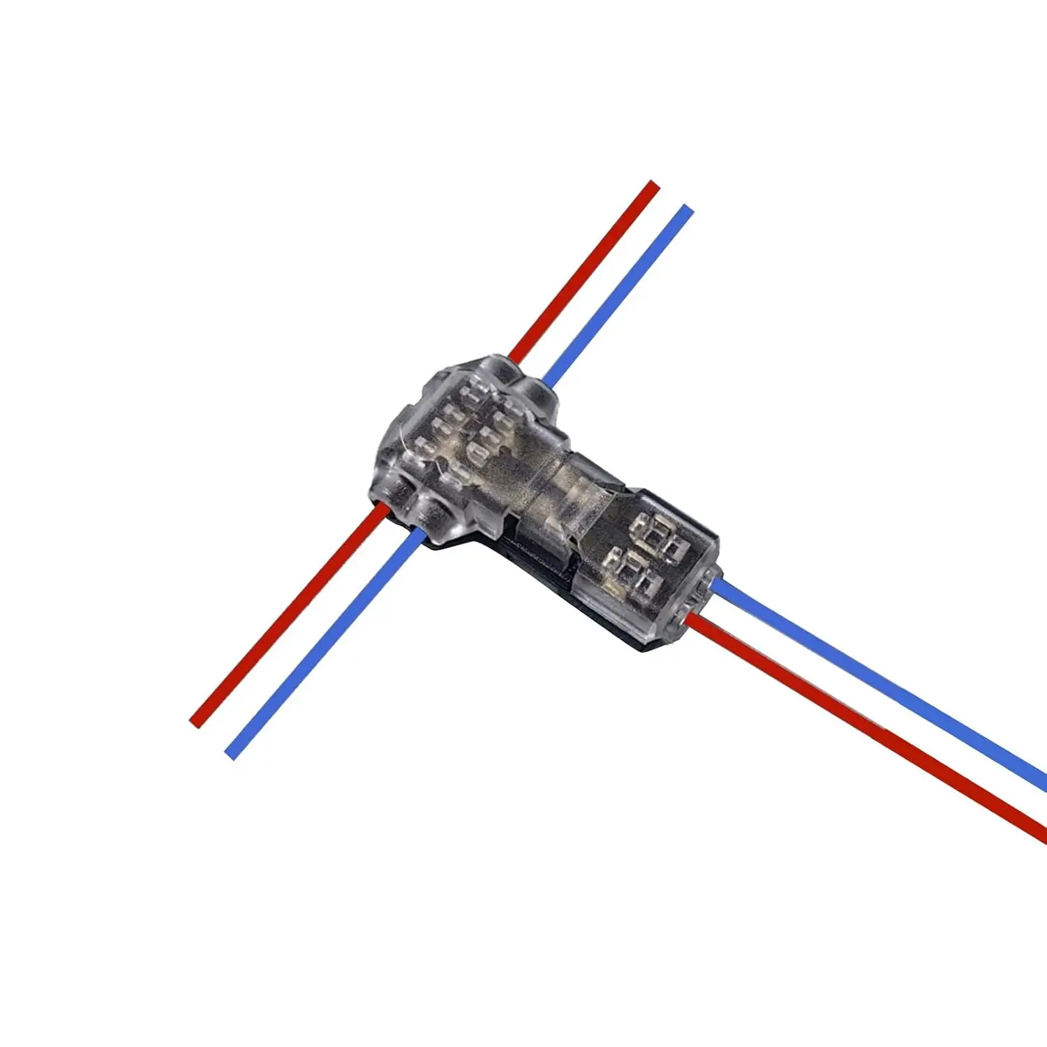 Low Voltage Wire Connectors 20pcs T Tap Wire Connectors T Type 2 Pins Wire Splice Connectors No Stripping 3 Way Wire Connector