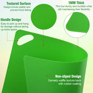 Flexible Plastik -Laufbänder, farbige Nicht -Slip -Tabletten, saubere und hygienische Küchenwerkzeug mit Lebensmittelikonen, 6pcs 10 Hauptverkaufsfarbe Fleisch Taba - №6