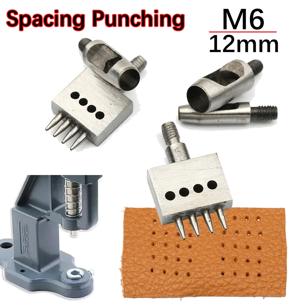 1 قطعة M6 الموضوع اللكم مناسبة ل الفولكان الأوروبي 3 تباعد دائري قطع يموت LeatherCraft DIY بها بنفسك اليدوية خياطة الإكسسوارات