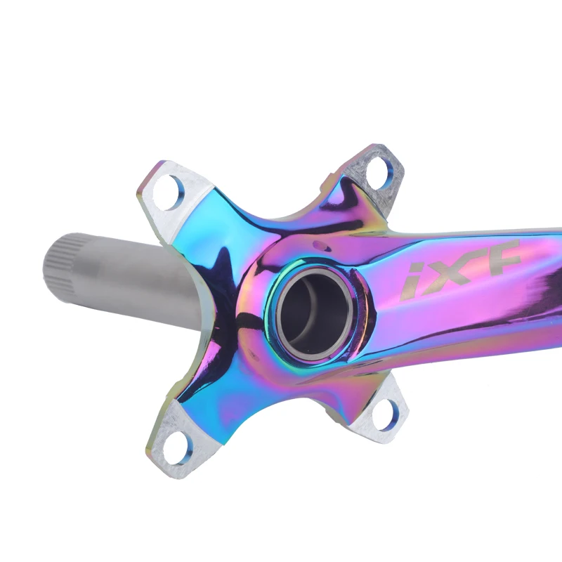 MTB bike crankset IXF crank arm Hollowtech 104 Bcd crank 2 crown dazzle color 32/34/36/38T mountain bike connecting rod