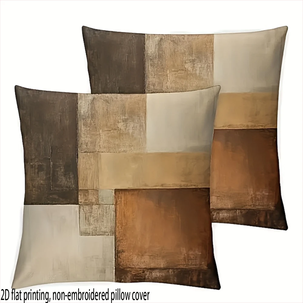 2D Flat-2pack Vintage Abstract Throw Pillow Covers , Suitable for, bedroom, sofa decoration, excluding pillow fillers.