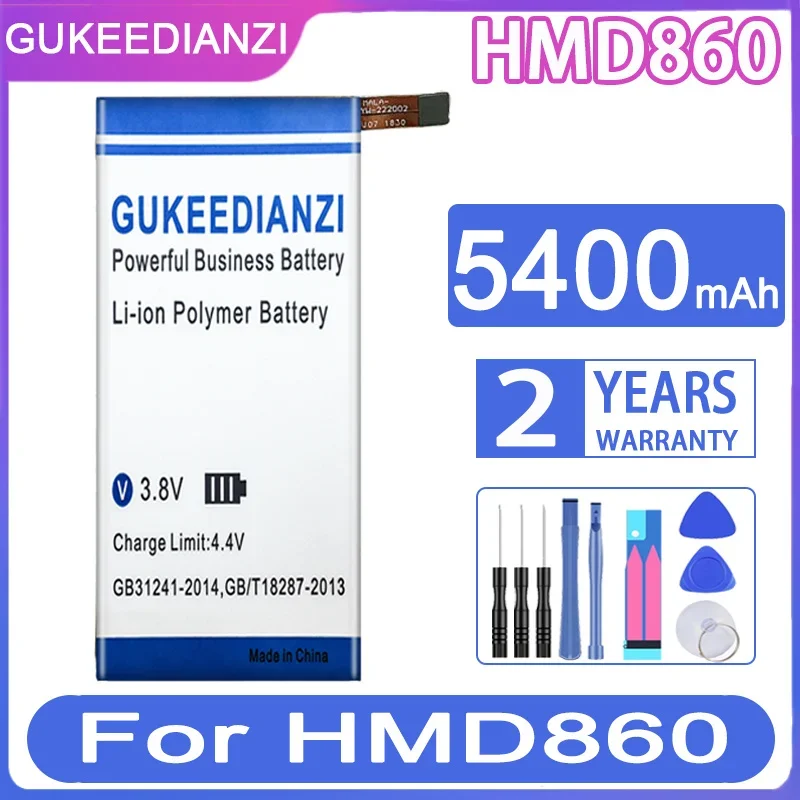 

GUKEEDIANZI Replacement Battery 5400mAh For HMD860 Mobile Phone Batteries