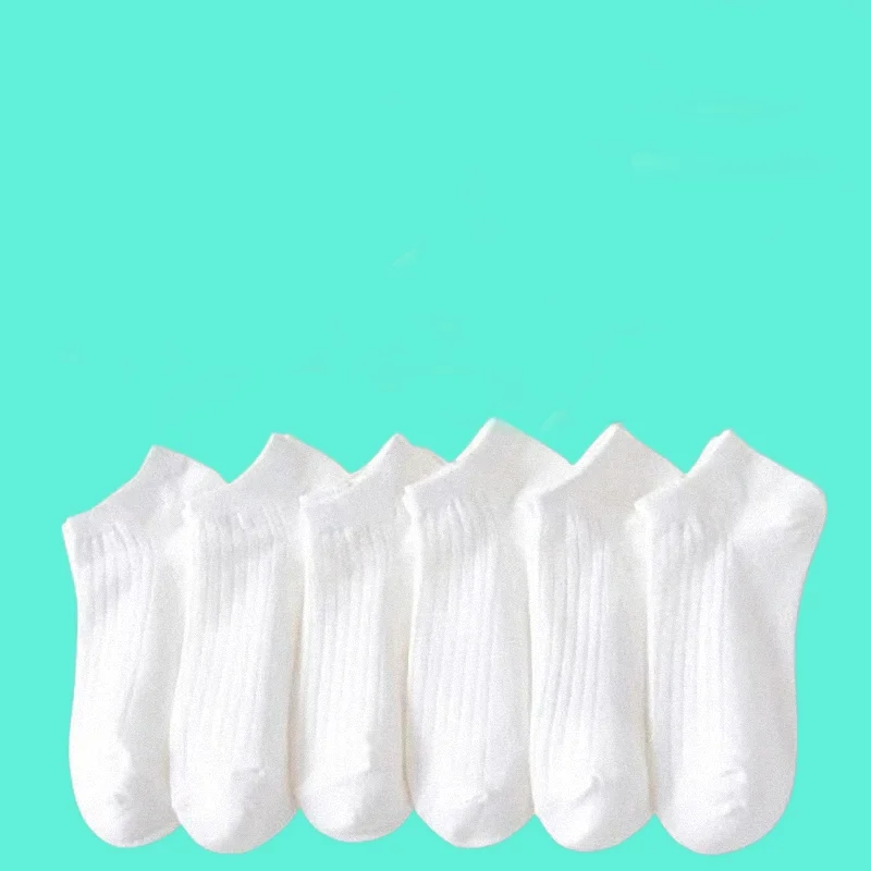 5 Pairs Ankle Socks Women High Quality 100% Cotton Invisible Sweat-absorbing Girls Low Tube Boat Socks 36-42 Cotton Socks