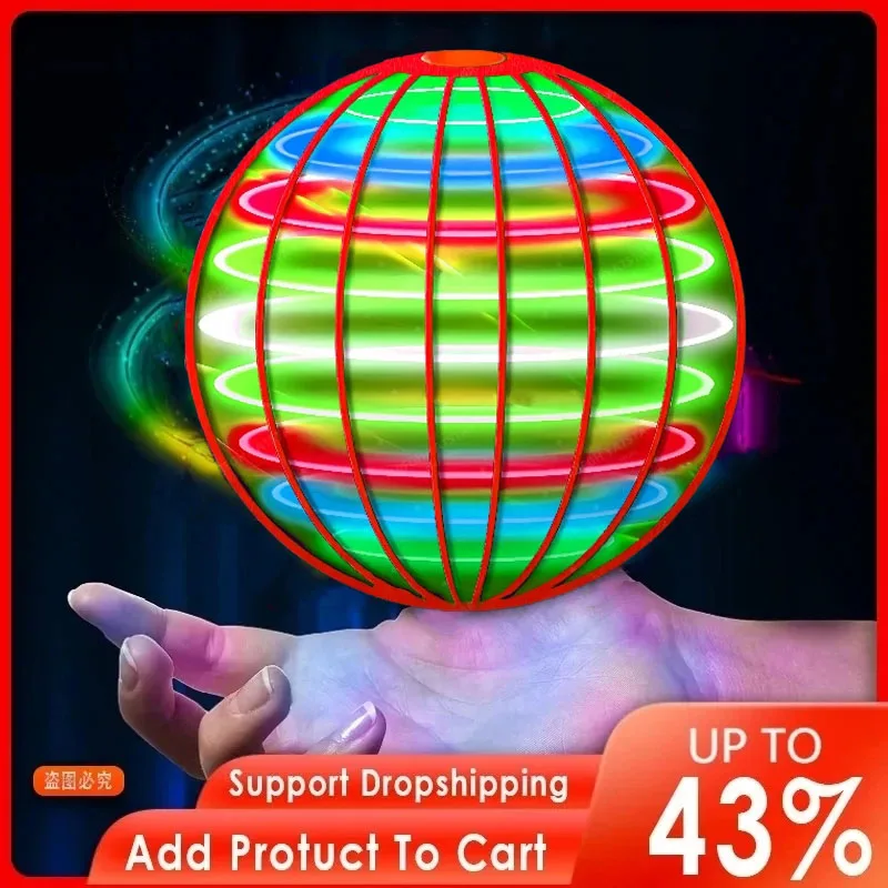 Flying Ball Boomerang Flyorb Magic With LED Lights Drone Hover Ball Fly Nova Orb Flying Spinner Fidget Toys Children Family Gift