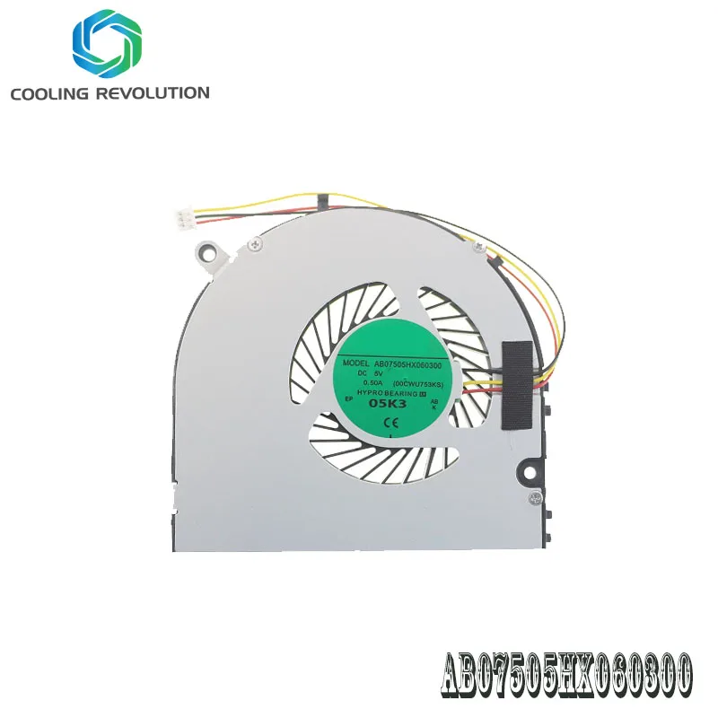 Ventilador de resfriamento de CPU para laptop AB07505HX 060300   DC5V 0,50A 00CWU753KS para Topstar U953 U753