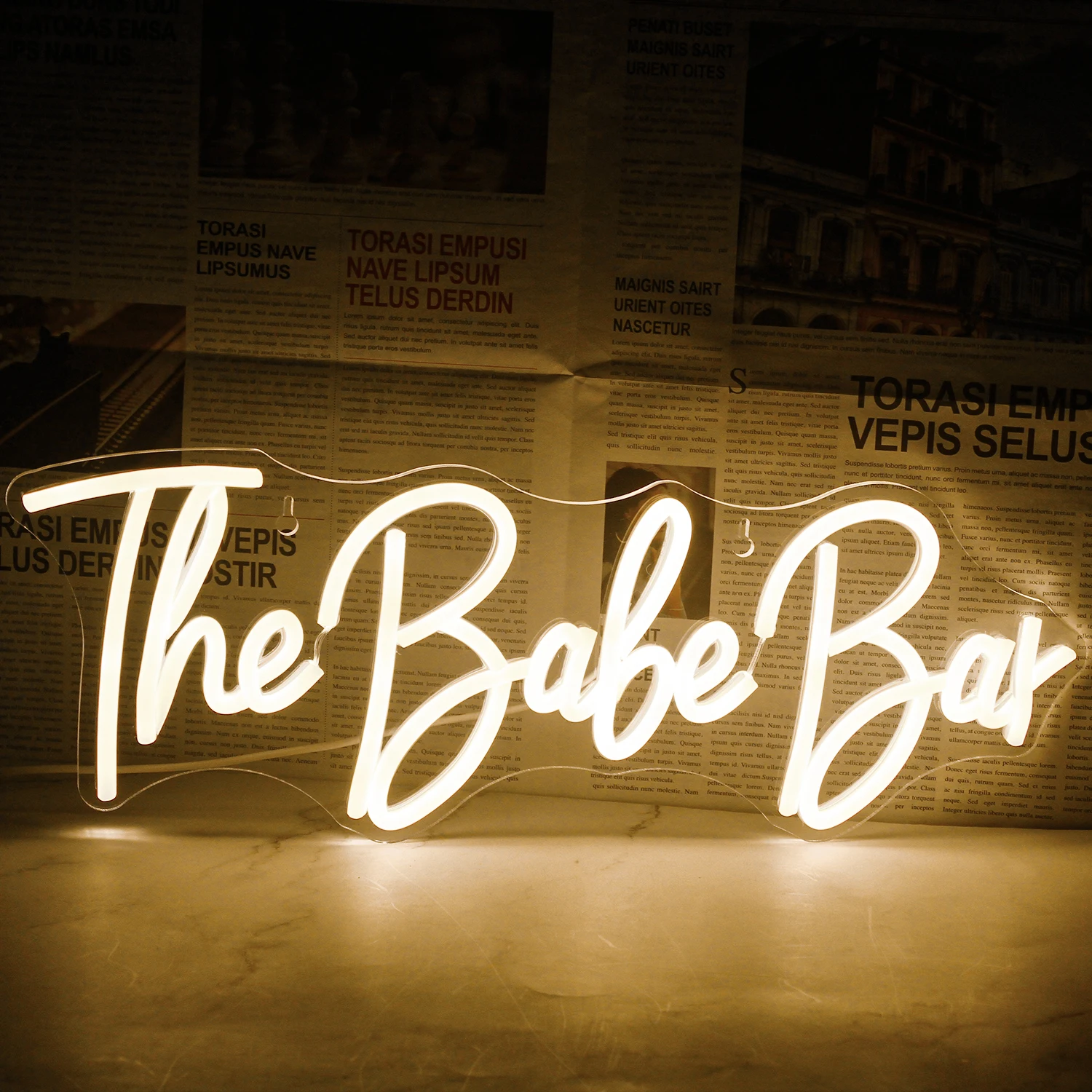 

The Babe Bar Neon Sign for Business Wall Decor Acrylic Hanging Neon Signs Bar Shop Restaurant Holiday Party Decor Neon USB