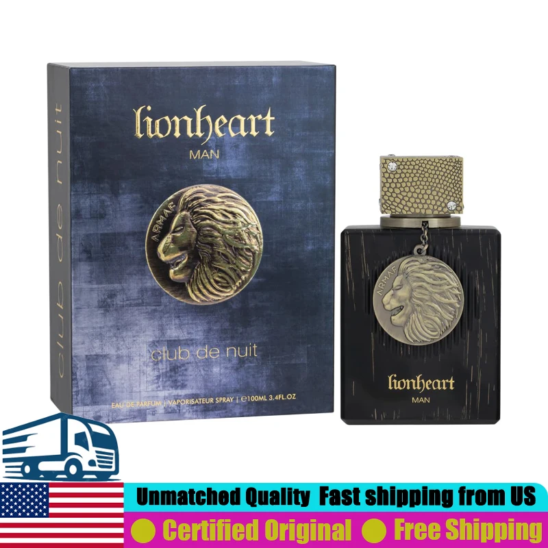 

Armaf Club De Nuit Lionheart Man Eau de Parfum 100 ML Arabian Cologne 3.4 Ounce Natural Lasting Oriental Fougere Cologne for Men
