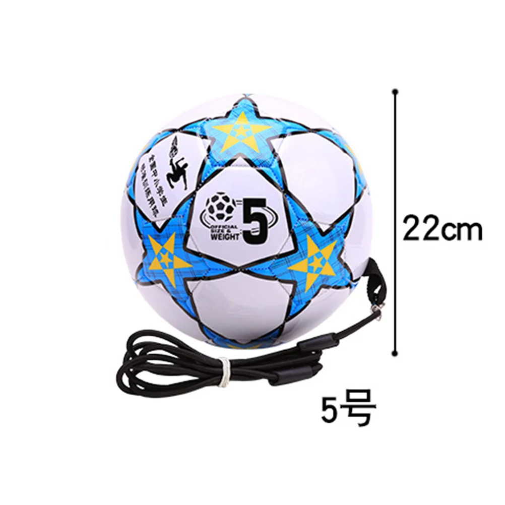 Equipo de entrenamiento de fútbol para niños, balón de fútbol duradero de Pvc con cuerda, herramienta de práctica portátil para equipo de estudiantes