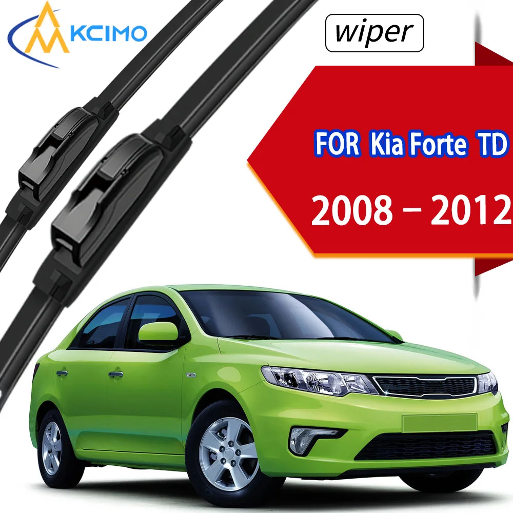

Car Front Wiper Blades For Kia Forte TD 2008–2012, Anti-Aging Rubber Wipers Long Lasting Rubber Wipers