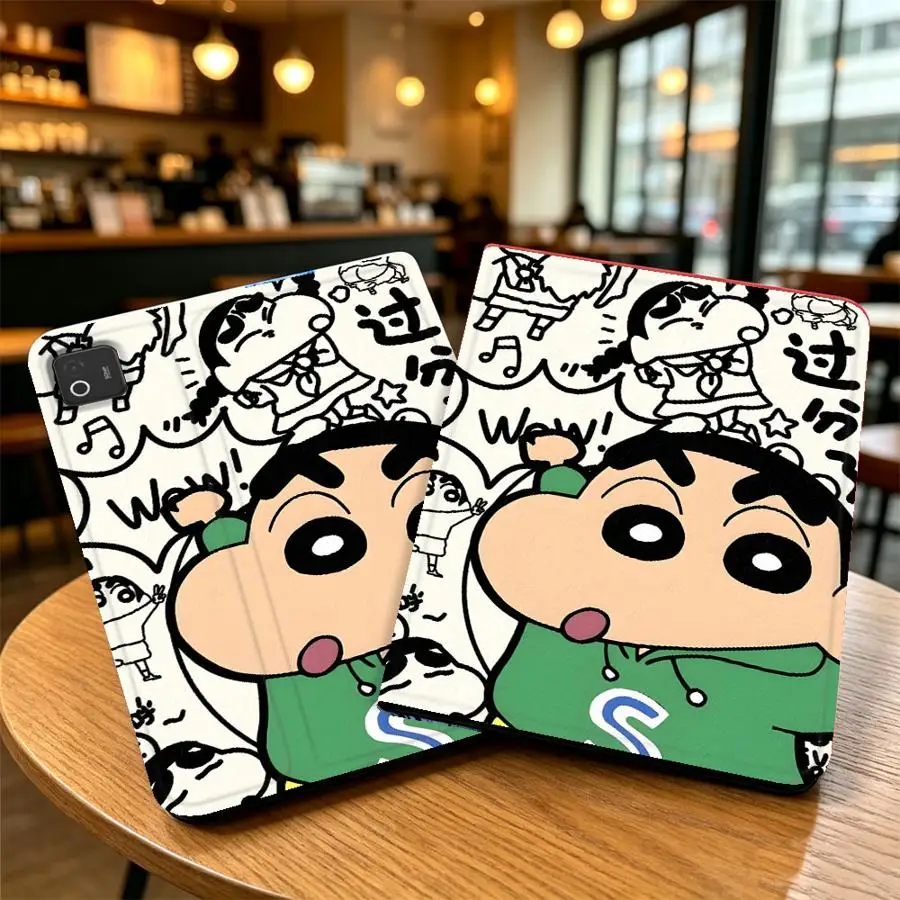 Anime Shins Chans with Pencil Slot Case for Xiaomi Redmi Pad SE K Pad 8.8 9.7 12.4 Inch Pad 5 6 7 8 Pro Pad 6s Pro 7 Ultra