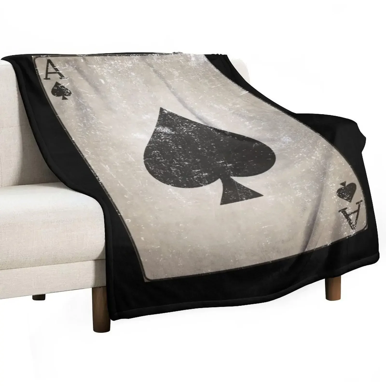 

Ace of Spades Throw Blanket For Baby christmas decoration Shaggy Hair Blankets