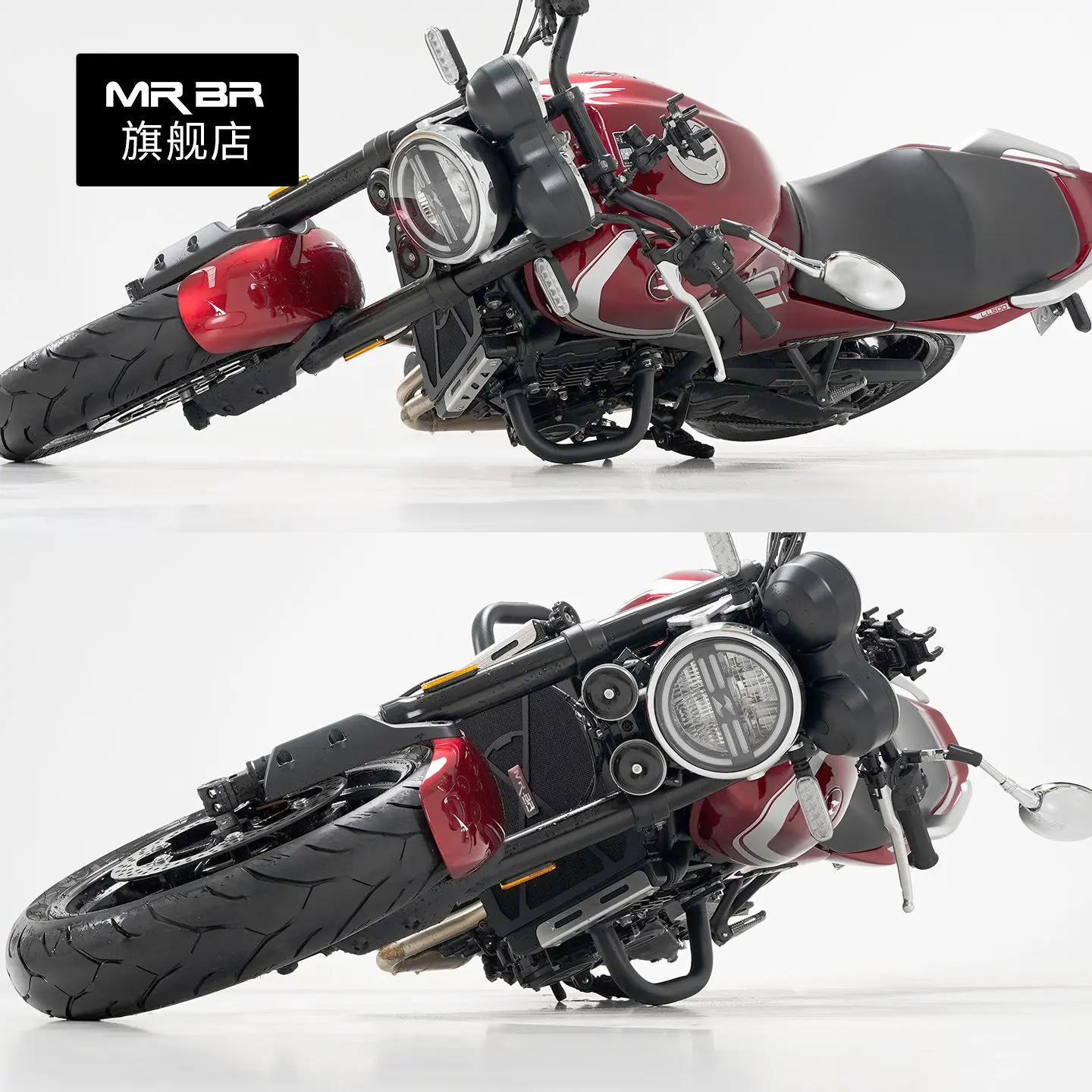 MRBR is suitable for Zhang Xue 500F bumper bumper motorcycle locomotive anti-drop bumper water tank net protection modification
