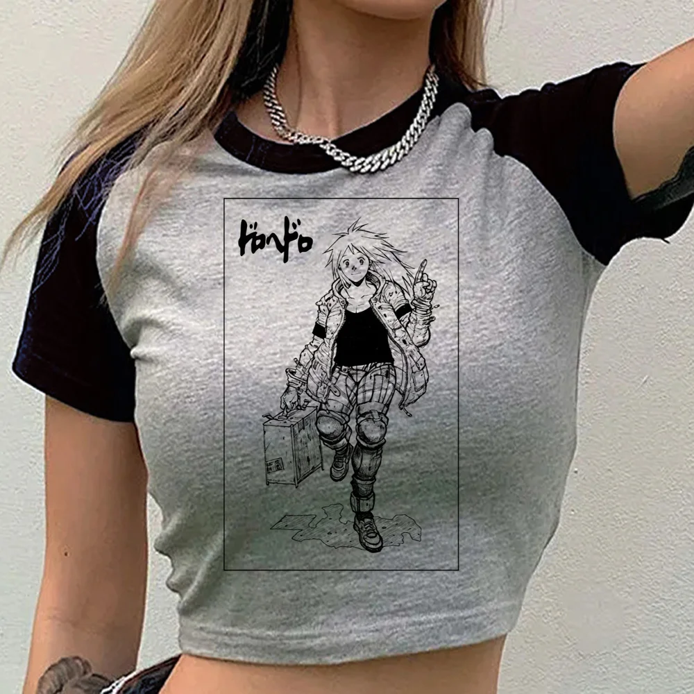 Dorohedoro cropped top ladies jojifuku funny dollette gothic grunge t-shirt gothic funny 2000s