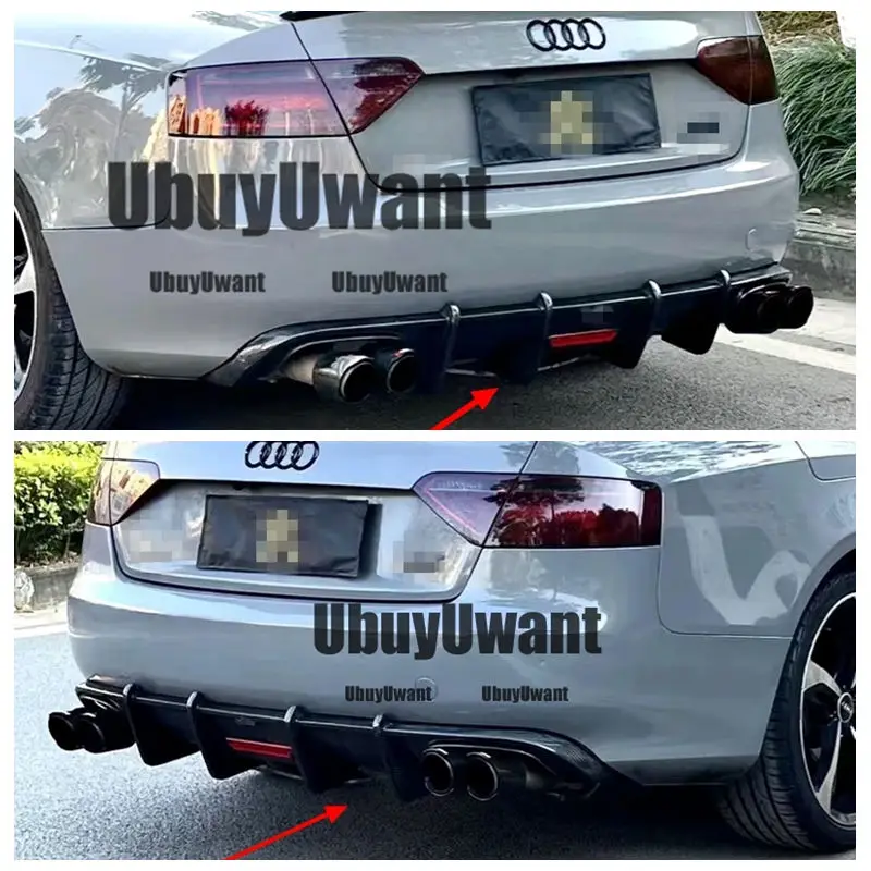

Rear Bumper Diffuser Lip Spoiler For Audi A5 S line S5 Coupe 2008-2015 Real Carbon fiber Non For A5 Standard