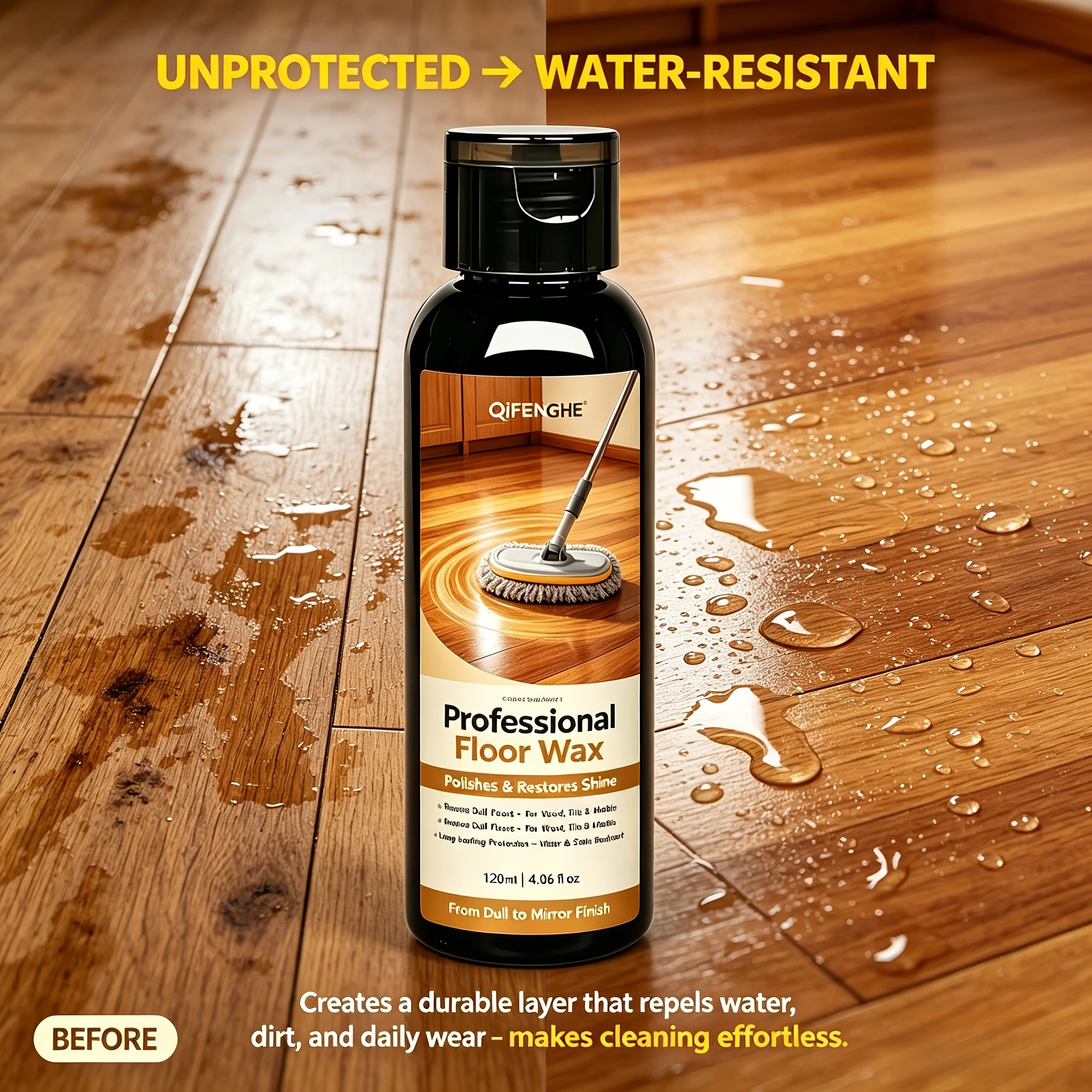 Floor Polishing Wax Matte to Mirror Shine Scratch Haze Remover Tile Marble Floor Renovation Care